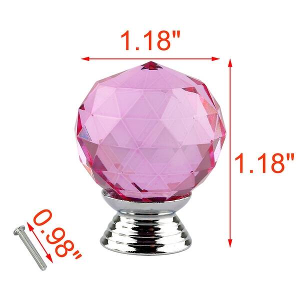 Shop 1 18 Crystal Glass Drawer Knobs Cabinet Pull Handle Round