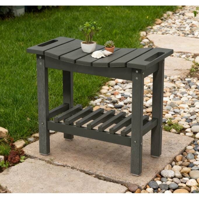 GDFStudio - Maxwell Multi-Purpose Indoor Outdoor Utility Bench with Non-Slip Support and Storage Design - Storage Shelf Bench