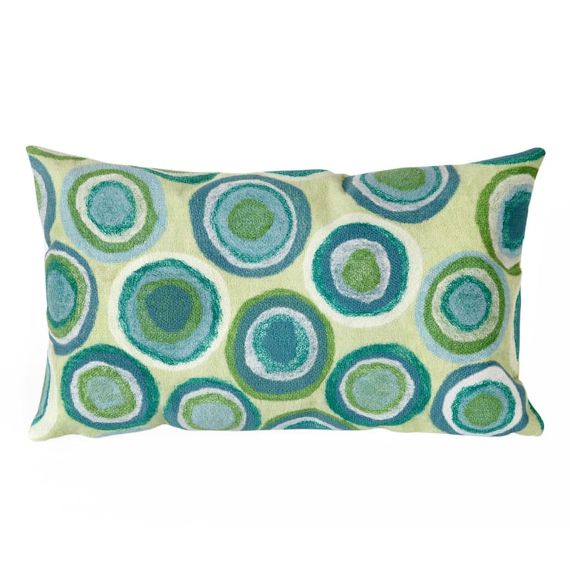 Liora Manne Visions II Puddle Dot Indoor/Outdoor Pillow Spa 12"X20"
