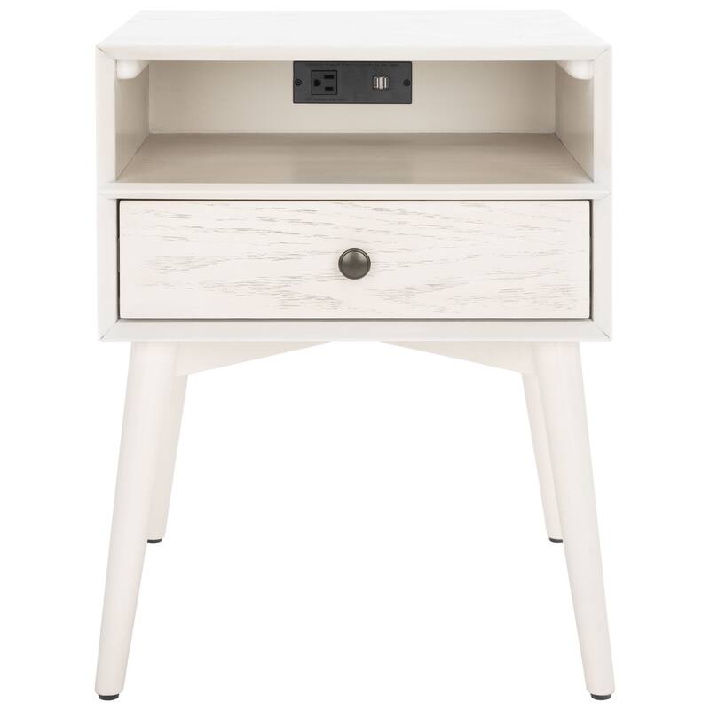 SAFAVIEH Sydni Nightstand with Usb Charging Port