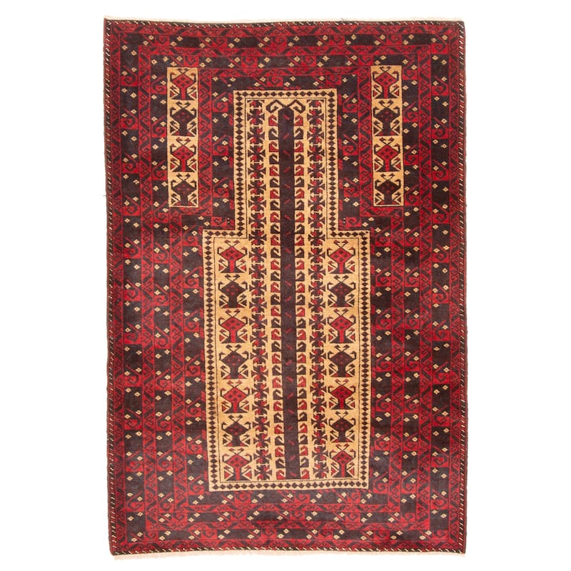 ECARPETGALLERY Hand-knotted Teimani Beige Wool Rug - 3'1 x 4'7