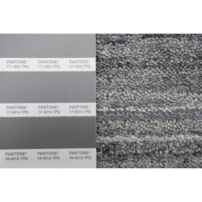 Hand Knotted Oriental Viscose Silk Carpet Tribal Animal Pictorial Greys & Charcoal Gabbeh Area Rug - 8' 10'' X 8' 4''
