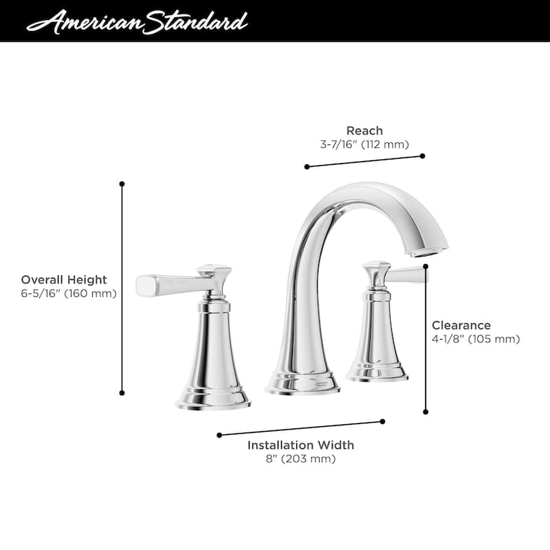 American Standard 7617.807 Glenmere 1.2 GPM Widespread Bathroom Faucet