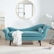 preview thumbnail 16 of 18, 70.86"W Chaise Lounge with Scroll Arm Green