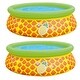 preview thumbnail 1 of 5, JLeisure 5' x 16.5" 3D Pineapple Inflatable Outdoor Kid Swimming Pool (2 Pack) - 26
