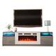 Strick & Bolton Amsden Electric Fireplace TV Stand - Gray