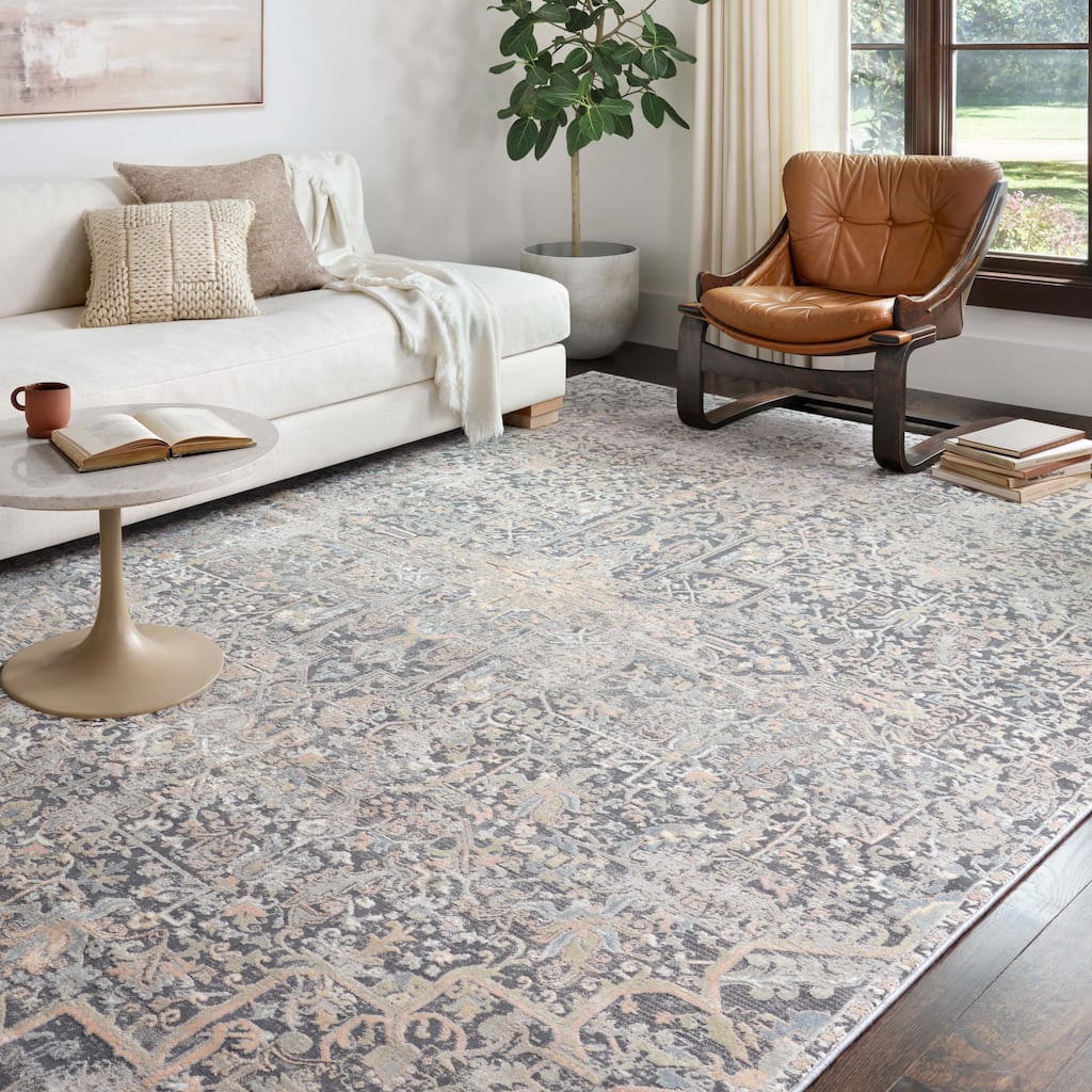 Alexander Home Heather Shabby Chic Dimensional Area Rug