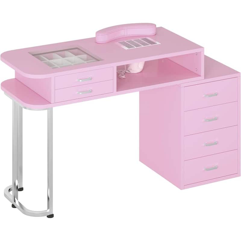 Manicure Nail Table, Professional Nail Table for Nail Tech with Visible Display Desktop