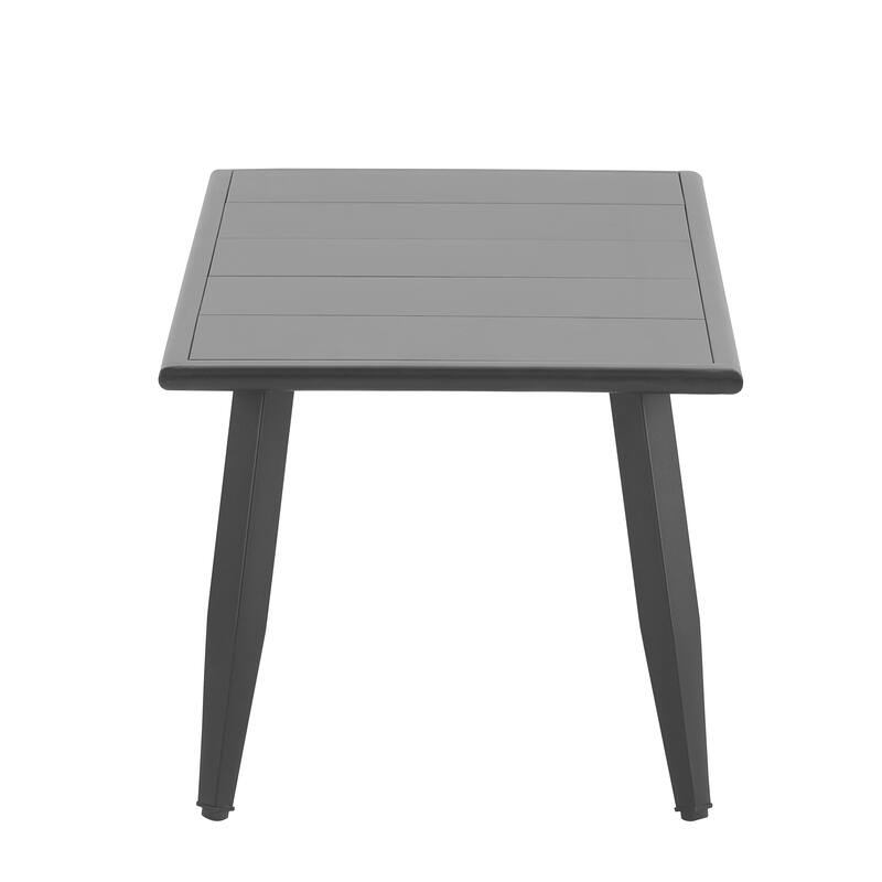 4-Piece Outdoor Patio Seating Set with Iron Frame, Cushioned Double and Single Chairs, and Matching Table