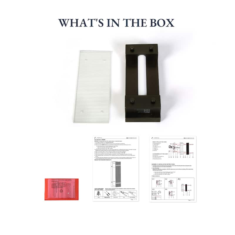 Modern LED 1-Light Wall Sconce Vanity Light for Living Room Porch Patio - 4.7" W*12.6" H*2.8" D