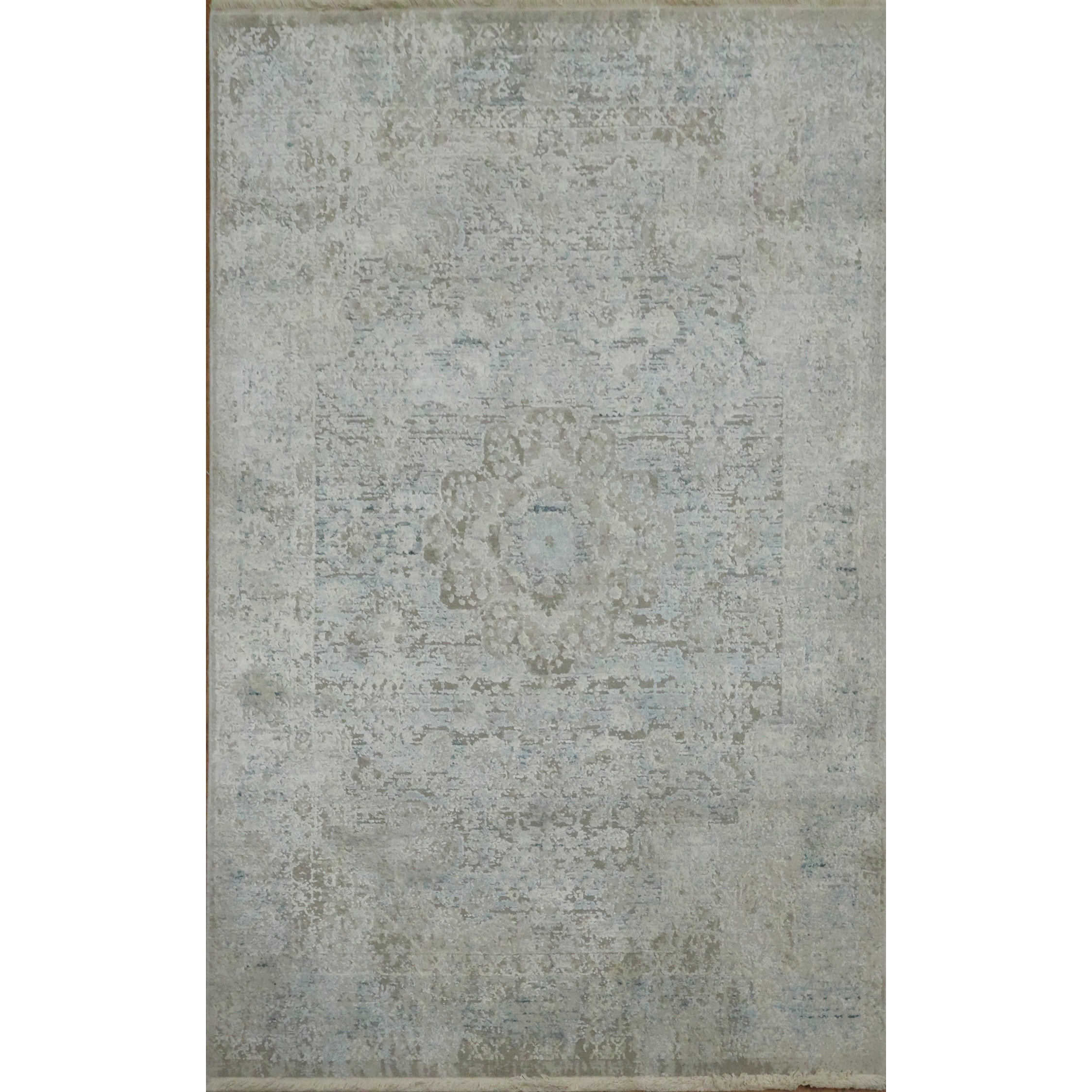 Machine Made Greys & Charcoal Abstract Area Rug - 4' 0'' X 2' 6''