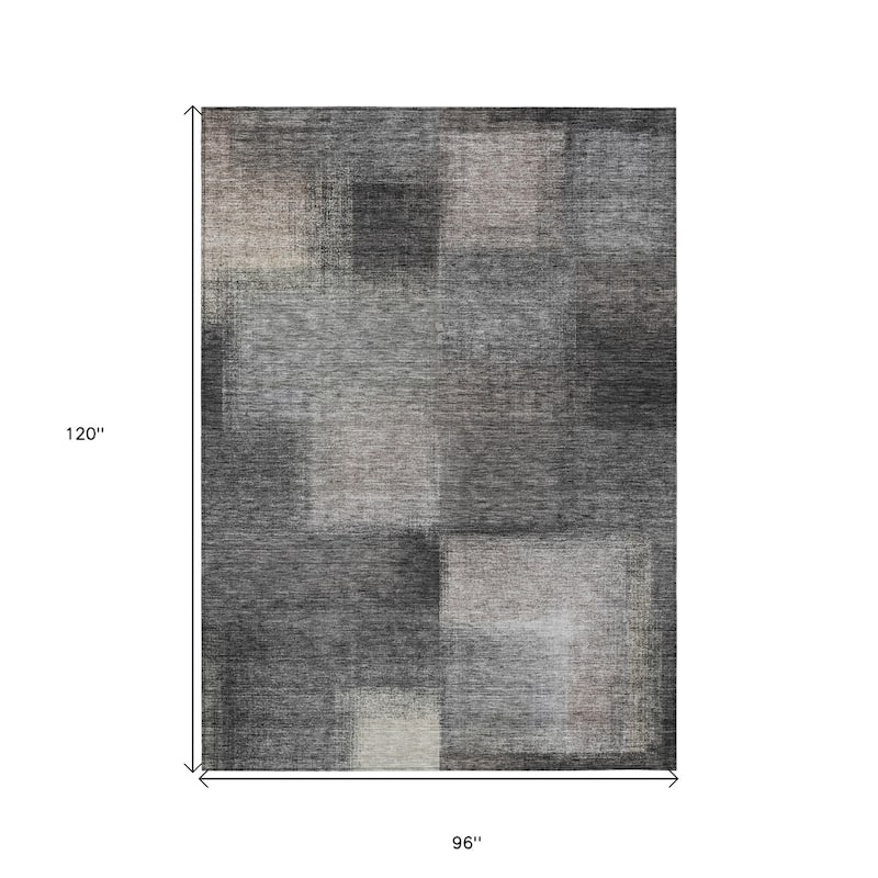 HomeRoots Abstract Transitional Rectangle Outdoor Rug