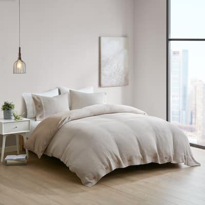 Adalyn Cotton and Rayon from Bamboo Blend Waffle Weave Duvet Cover Set by Clean Spaces