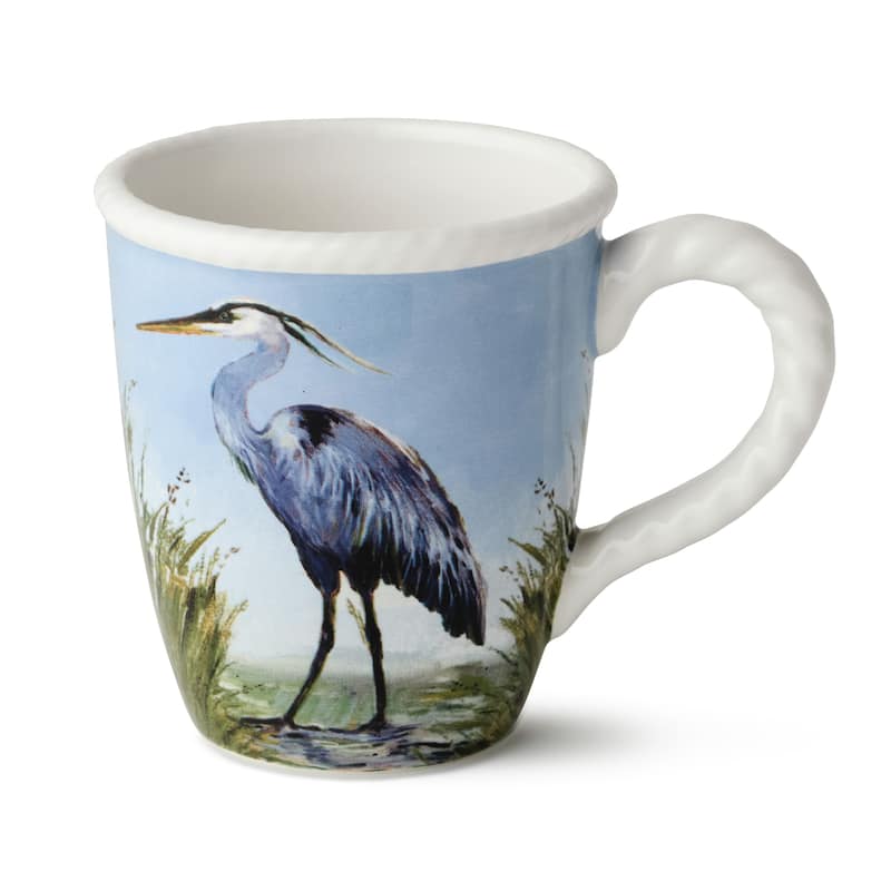 Certified International Coastal Birds 14 oz. Mugs, Set of 4 Assorted Designs