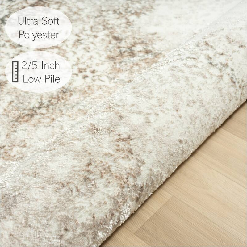 Sevita Modern Damask Polyester Indoor Area Rug
