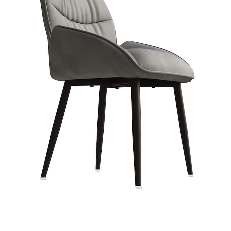 Luxury Velvet Dining Chair with High Rebound Seat Cushion and Stable Metal Frame
