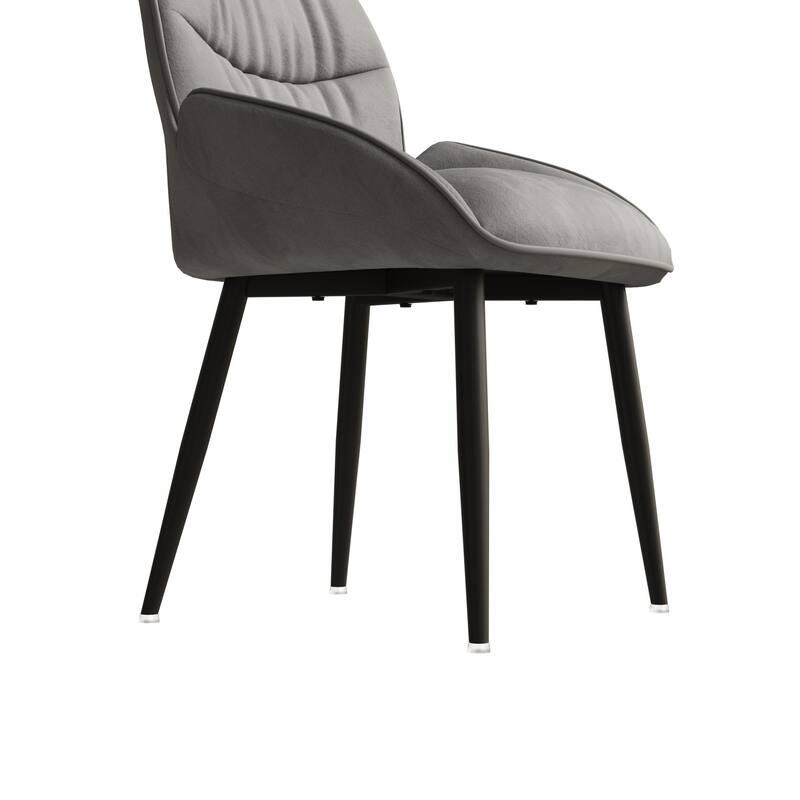 Modern Luxurious Velvet Dining Chair with High-Resilience Seat Cushion and Silent Foot Pad, for Dining Room, 2-Piece Set