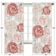 preview thumbnail 5 of 3, Boho Shabby Chic Floral Girl Window Treatment Curtain Panel Ivory Bohemian Vintage Garden Watercolor Flower Nature Elegant Rose