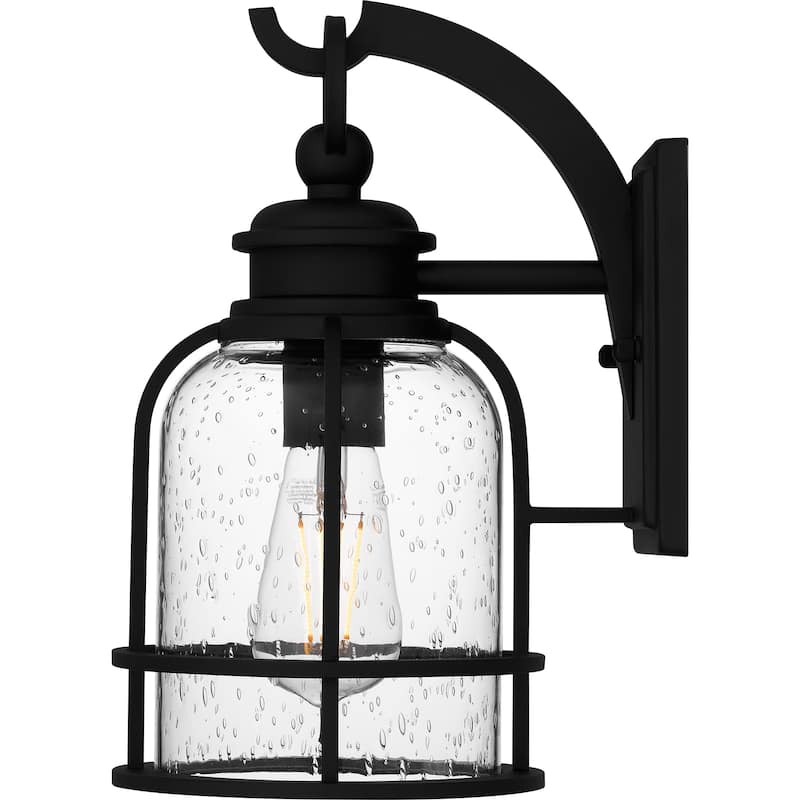 Bowles 1-Light Earth Black Outdoor Wall Lantern