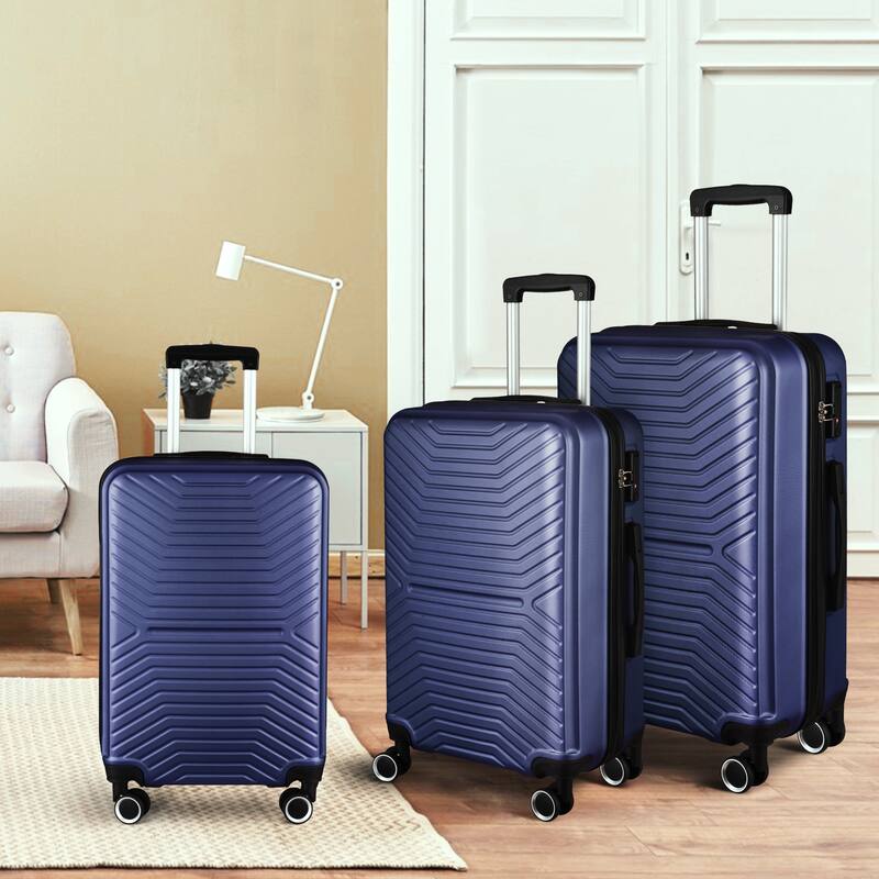 Luggage Sets, 3 Piece Luggage Expandable Suitcase Set, ABS Hardshell 4-Wheel Spinner Luggage with TSA Lock