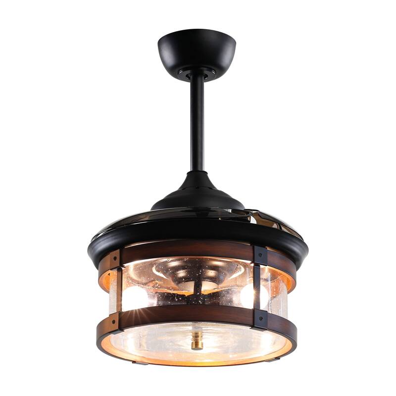 36" Industrial Retractable 3-Blade Ceiling Fan with Remote