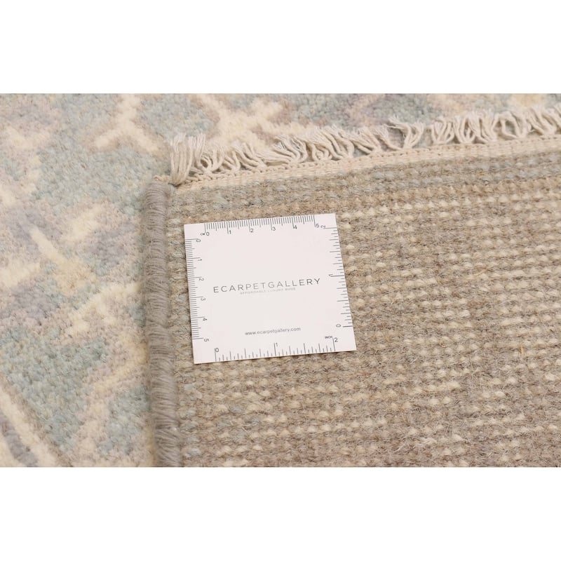 ECARPETGALLERY Hand-knotted Royal Oushak Grey Wool Rug - 2'8 x 8'2