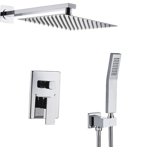 Shower System Chrome Finish Shower Faucets Sets Complete with Two functions