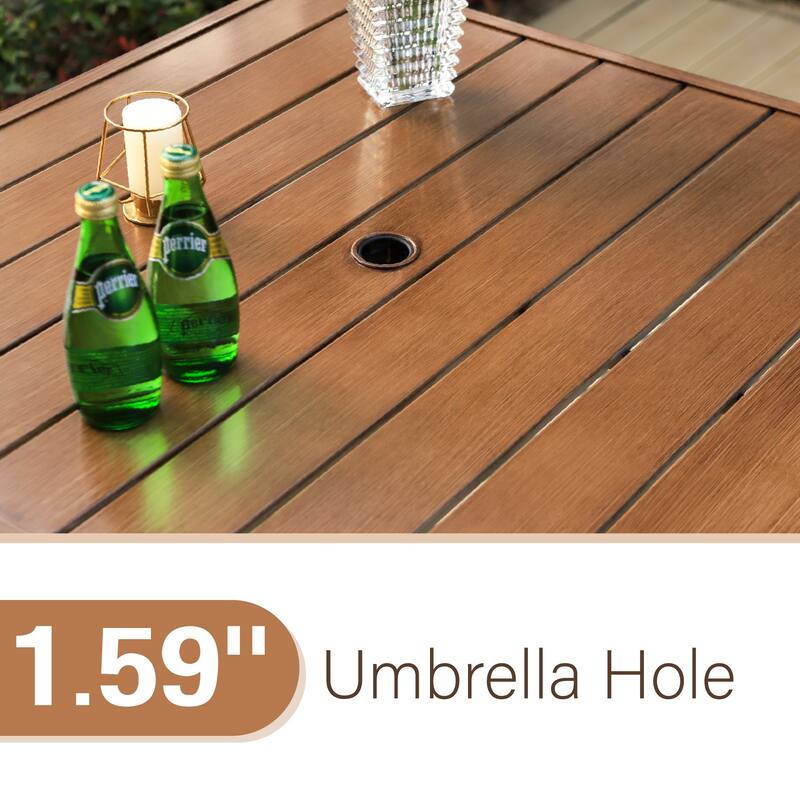 36-inch Metal Bar Table with 1.59-inch Umbrella Hole Bar Table