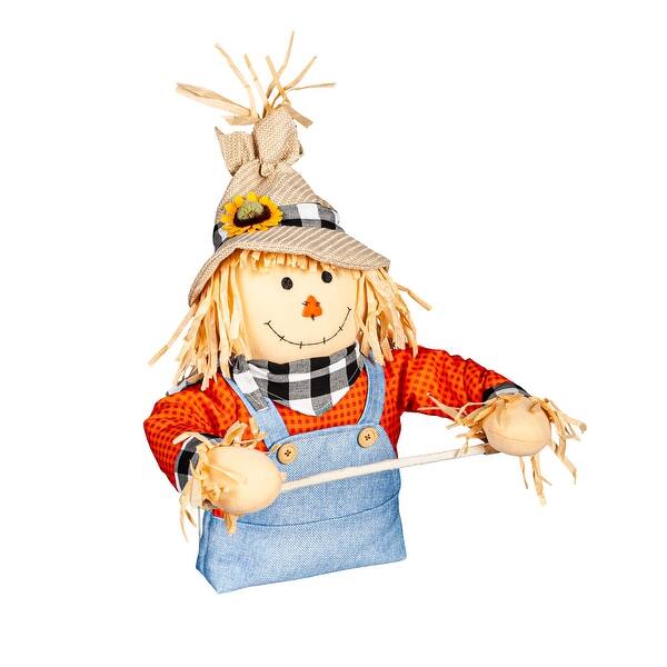 slide 2 of 3, Scarecrow Fence Friend
