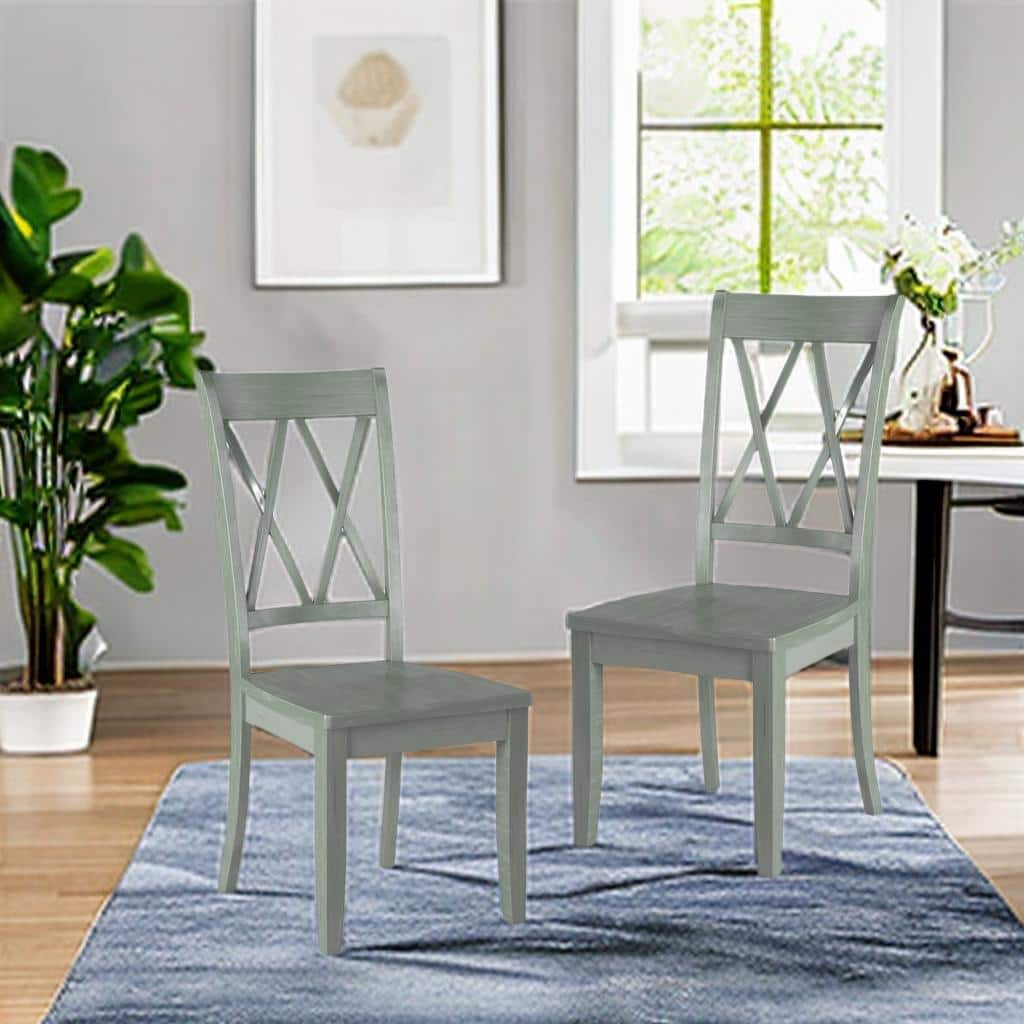 Wooden Dining Chairs Set of 2, Farmhouse Kitchen Chair with Wood Legs