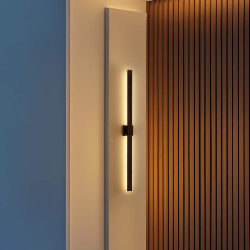 Palco Modern Minimalist Indoor/Outdoor Metal 350-Degree Rotatable Dimmable Integrated LED Wall Sconce, by JONATHAN Y