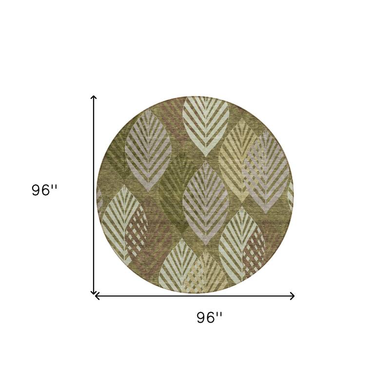 HomeRoots Floral Transitional Rectangle Outdoor Rug