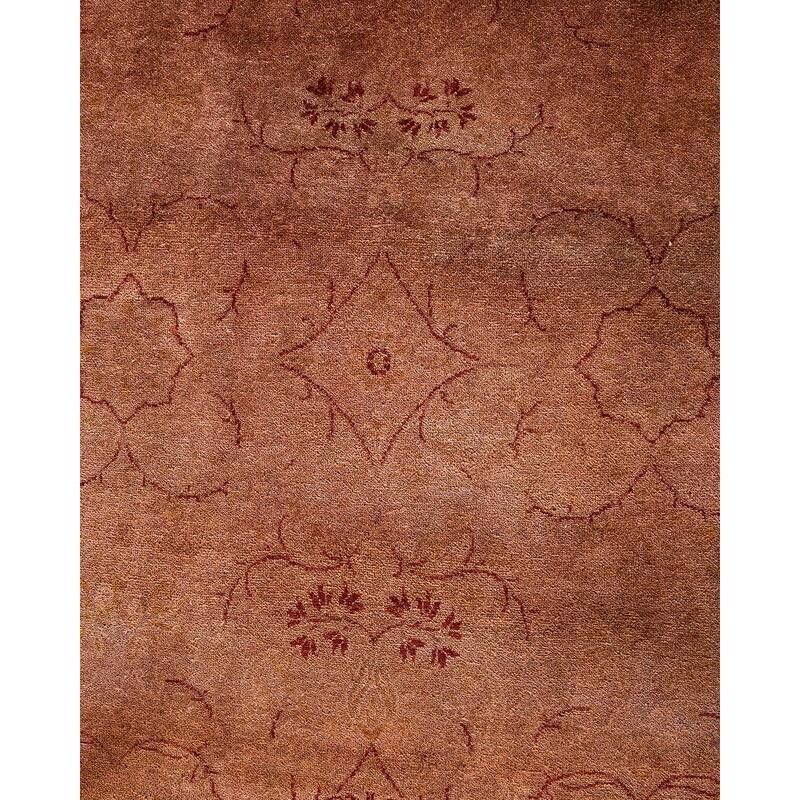 Overdyed, One-of-a-Kind Hand-Knotted Area Rug - Pink - 10' 3" x 14' 1"