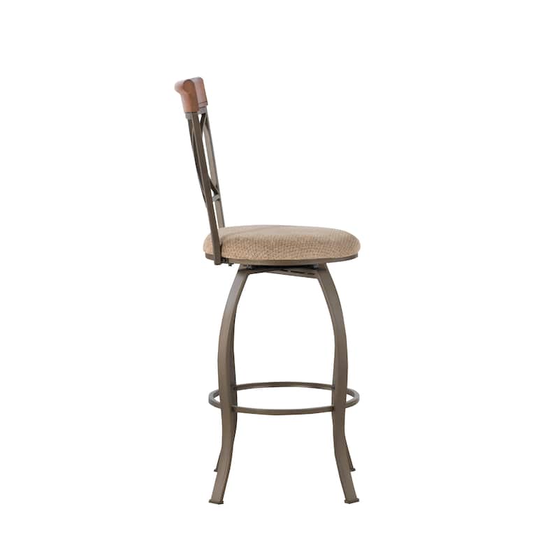 Linon Eden 30-inch Metal Swivel Barstool - N/A