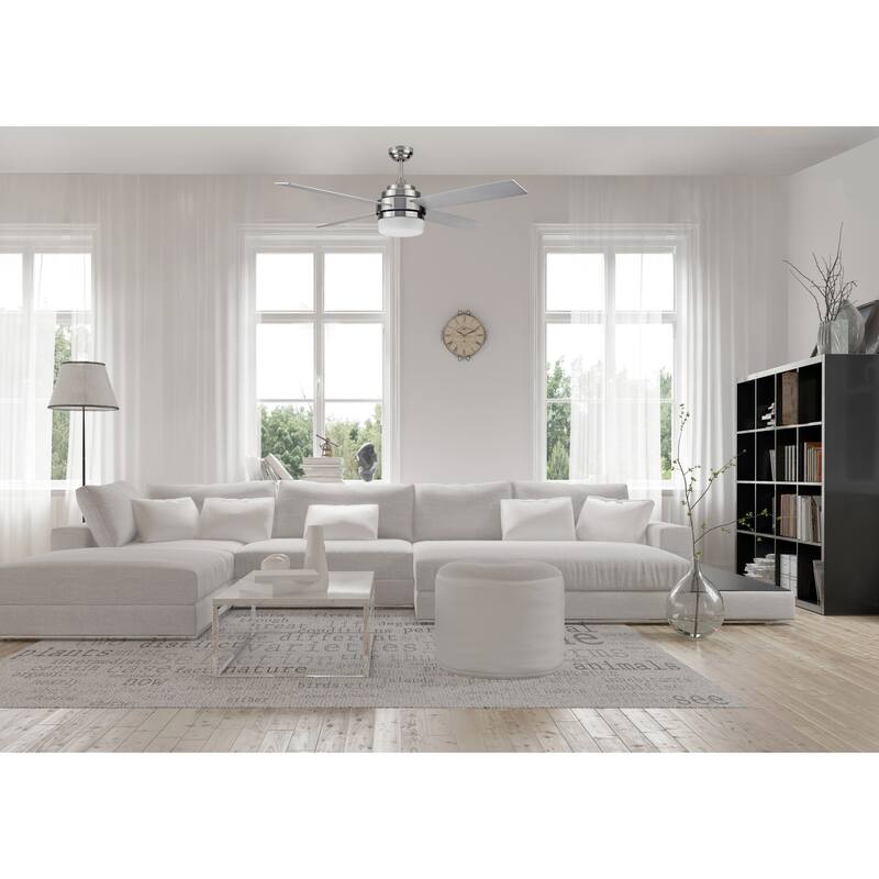 Design House Cali 52-inch Four Blade Contemporary Indoor Ceiling Fan with LED Light Kit
