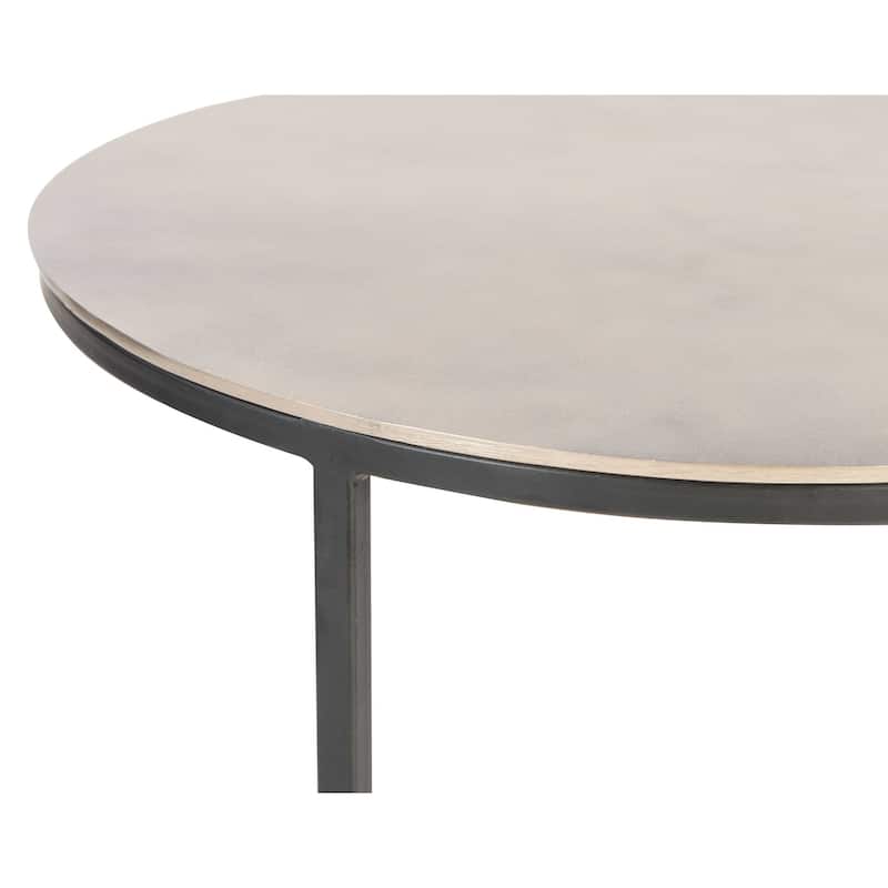 Set of 3 Black Contemporary Round Nesting Tables 23.5"