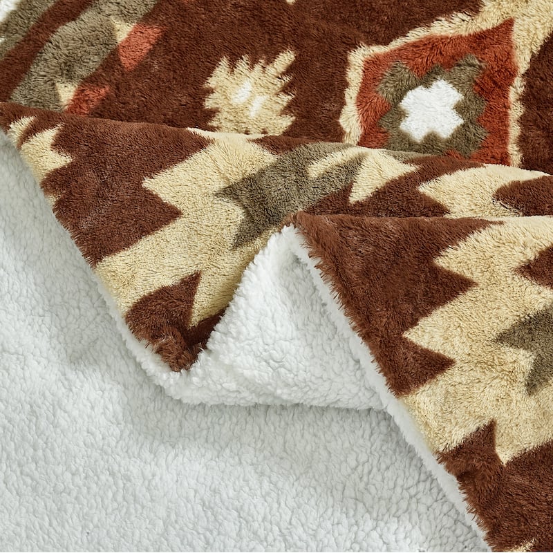 Southwest faux fur comforter