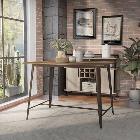 Furniture of America Rish Industrial Brown 54-inch Counter Height Dining Table