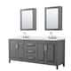 Option Dark Gray / White Quartz Top / Polished Chrome