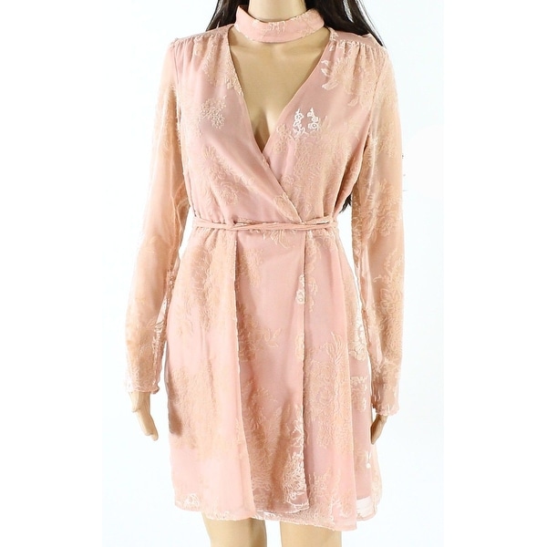 blush pink wrap dress