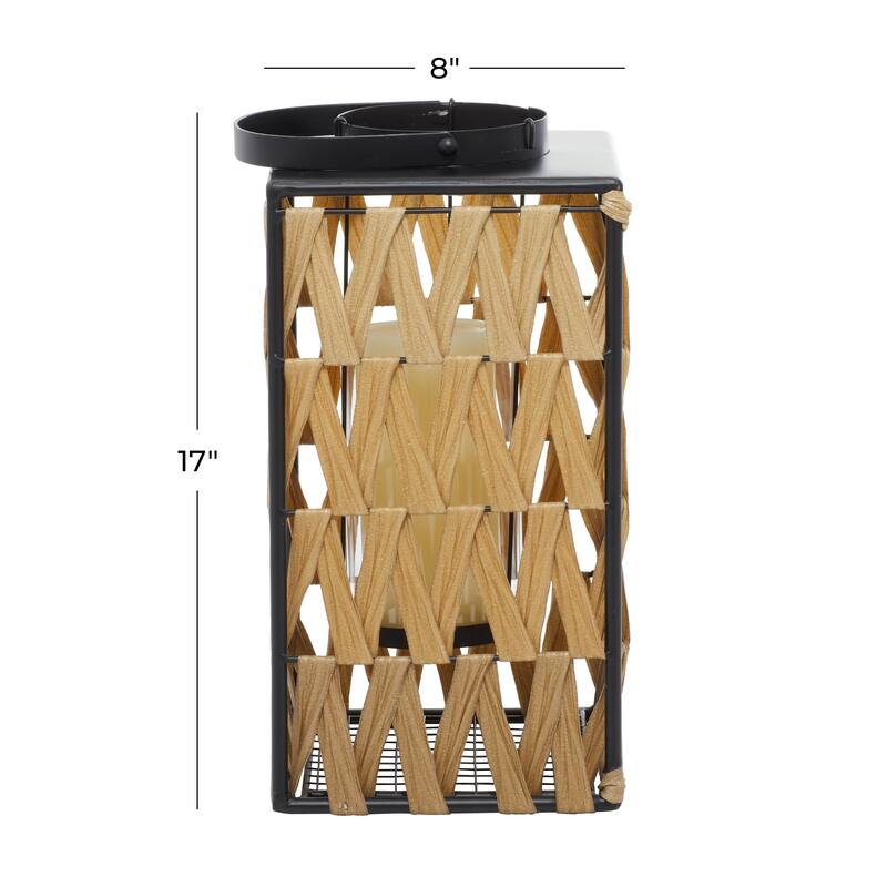 Natural Brown Open Weave Seagrass Bohemian Vase Collection