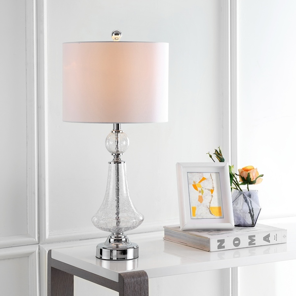 Crackle glass online table lamp