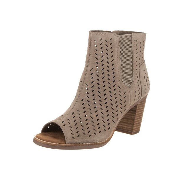 toms women's majorca peep toe mid calf boot