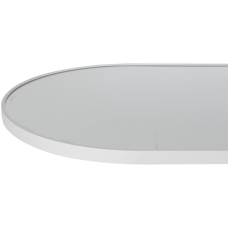 Livabliss Aranya Modern Aluminum Oval Pill-Shaped Accent Mirror