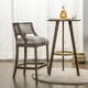 preview thumbnail 64 of 72, Paris Farmhouse Counter and Bar Stool with Backrest Single - Light Heathered Grey Linen - Counter height