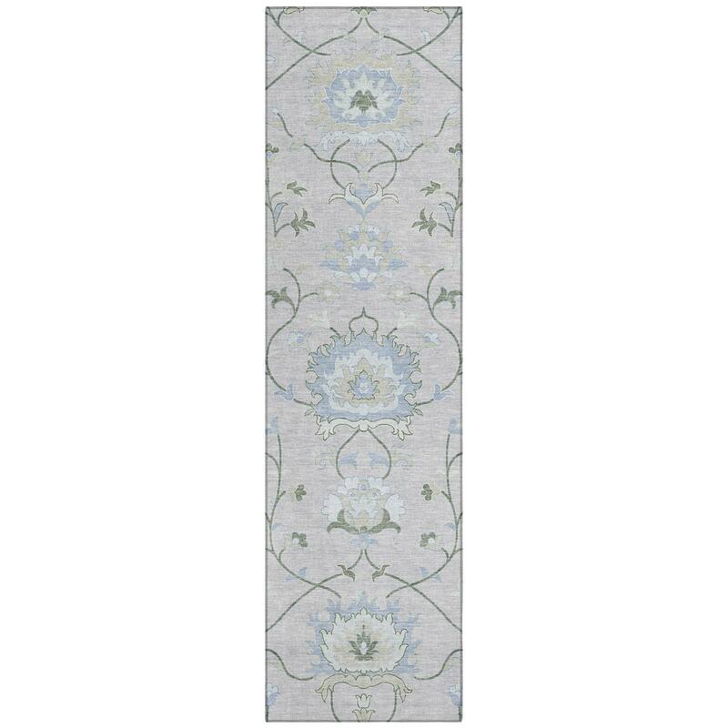 Machine Washable Indoor/ Outdoor Traditional Serena Chantille Rug