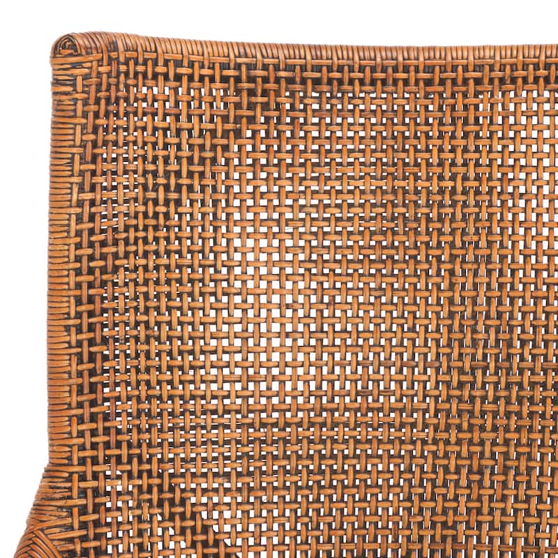SAFAVIEH Azrielle Coastal Rattan Cushion Chair - 22" W x 24" L x 37" H - 22"W x 24"D x 37"H