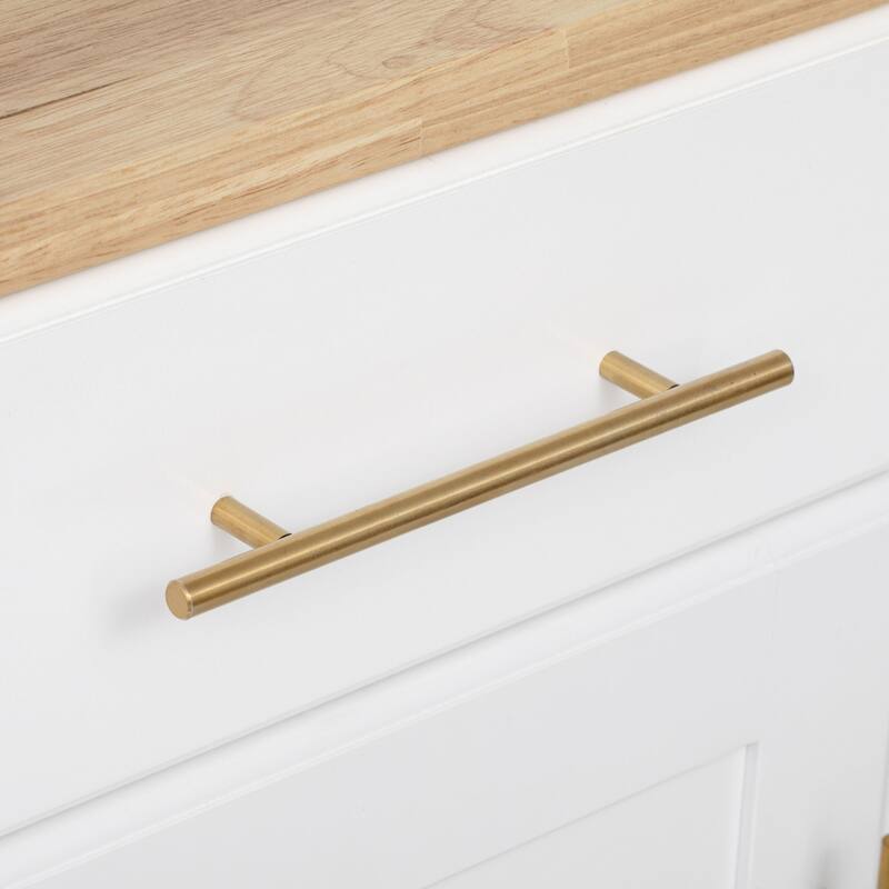 59.3" Rolling Kitchen Island with Storage 2 Pull Out Cabinet Organizers & Rubber Wood Drop Leaf,Trash Can Storage,Power Outlet