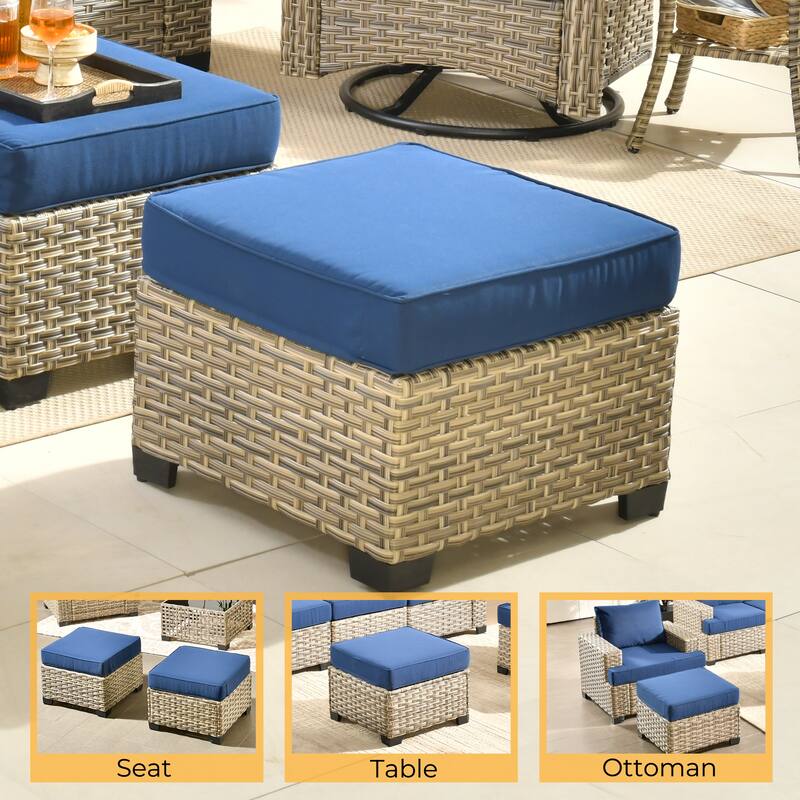 HOOOWOOO 9-piece Patio Swivel Chair Conversation Set