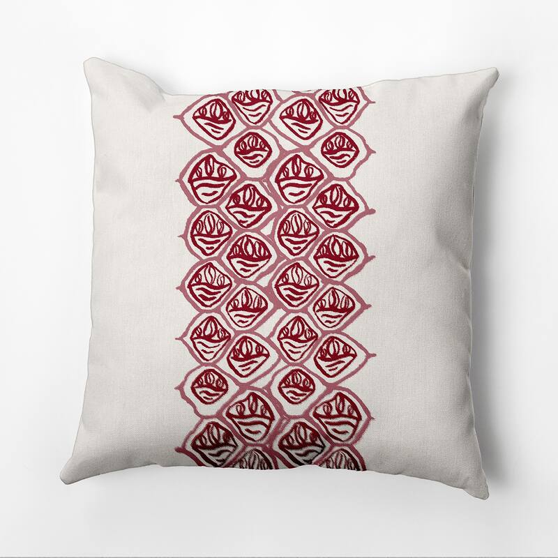 Reverse Stack Outdoor Pillow - Red - 18" x 18"